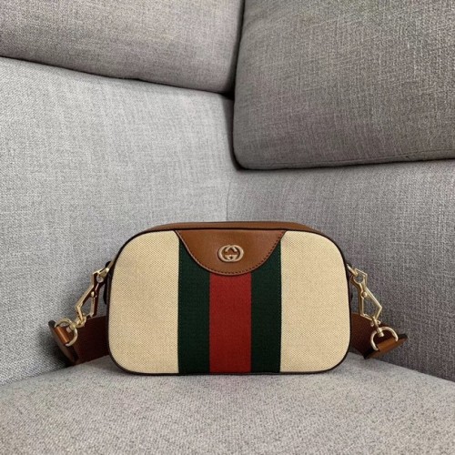 Bolso bandolera de lona Gucci Vintage 575073 Camel