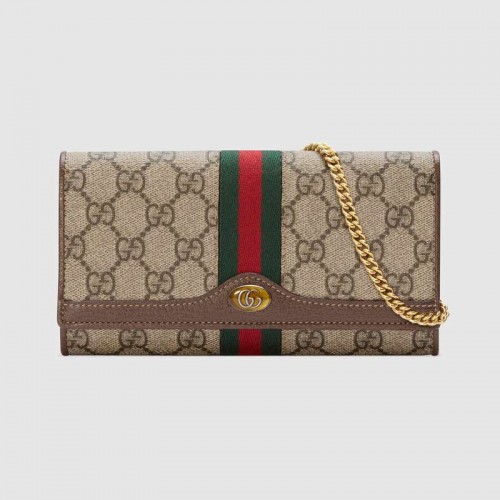 Cartera con cadena Gucci Ophidia GG 546592 Marrón