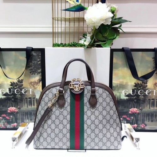Gucci Ophidia GG bolso mediano con asa superior 524533 marrón