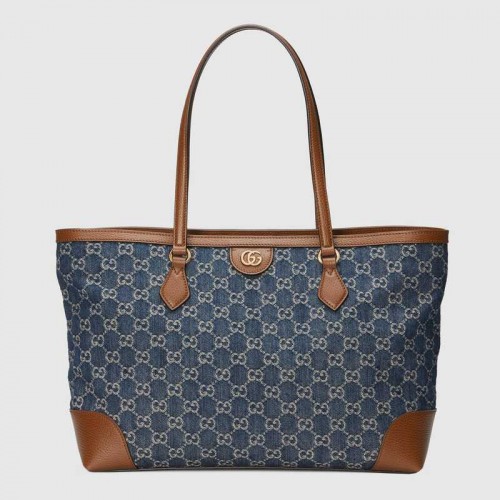 Gucci Ophidia GG bolso mediano 631685 Azul oscuro