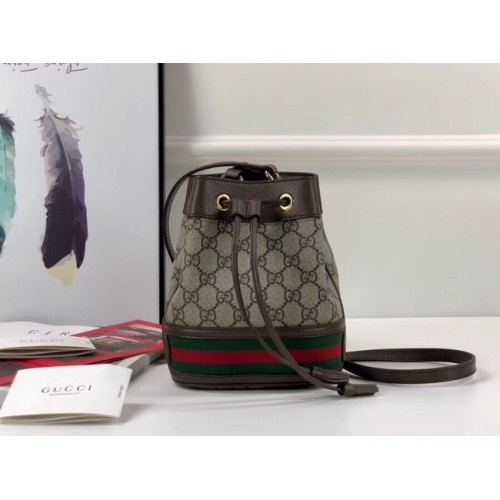 Gucci Ophidia GG mini bolso bombonera 550620 Marrón