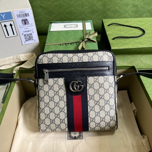 Gucci Ophidia GG pequeña bolsa de mensajero 547926 azul