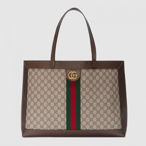 Tote Gucci Ophidia GG con Three Little Pigs 547947 marrón
