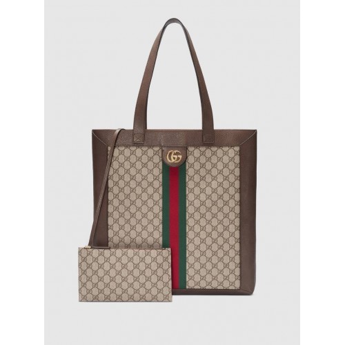 Gucci Ophidia Soft GG Supreme Bolso de mano grande GG5689 Marrón