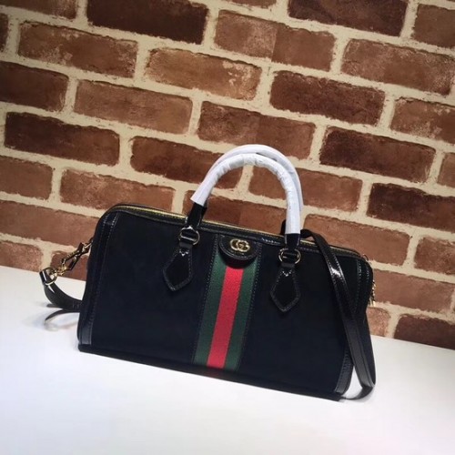 Gucci Ophidia bolso mediano con asa superior 524532 Ante negro
