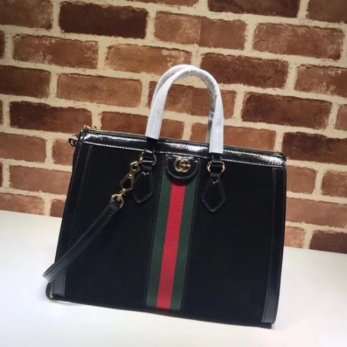 Gucci Ophidia bolso mediano con asa superior 524537 negro