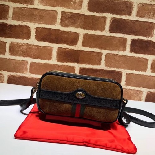 Gucci Ophidia mini bolso GG 546597 terciopelo marrón