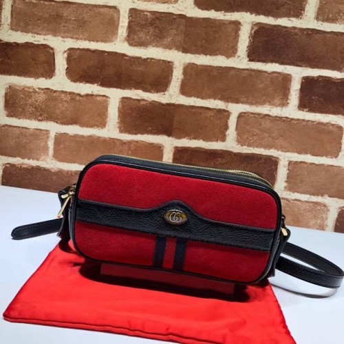 Gucci Ophidia mini bolso GG 546597 terciopelo rojo