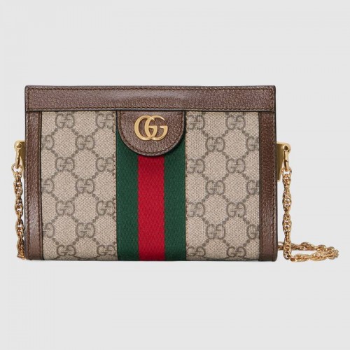 Gucci Ophidia mini bolso de hombro 602676 marrón
