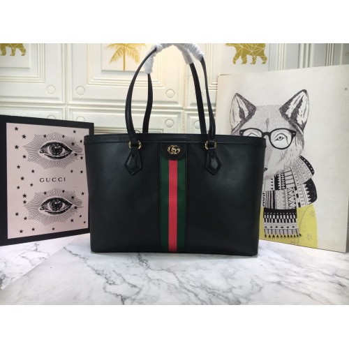 Gucci Ophidia serie mediano GG Tote Bag 631685 Negro
