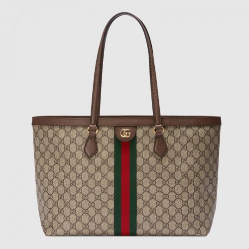 Gucci Ophidia serie mediano GG Tote Bag 631685 marrón
