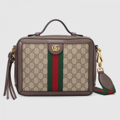 Gucci Ophidia pequeño bolso de hombro GG 550622 marrón