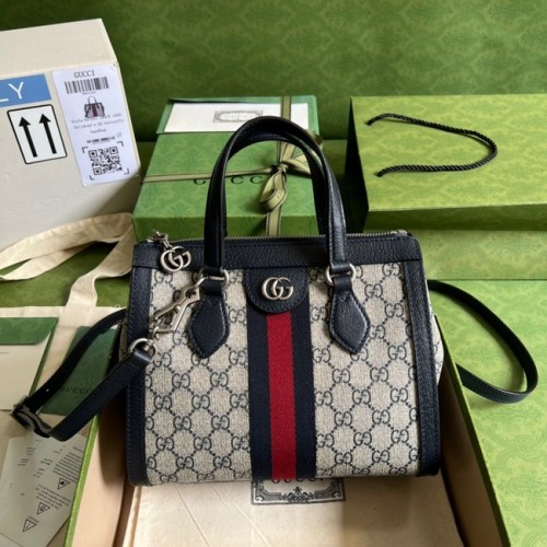 Gucci Ophidia bolso de mano pequeño con GG 547551 azul