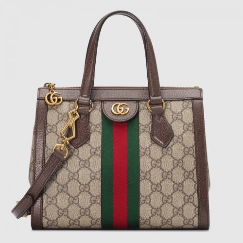 Gucci Ophidia bolso de mano pequeño con GG 547551 marrón