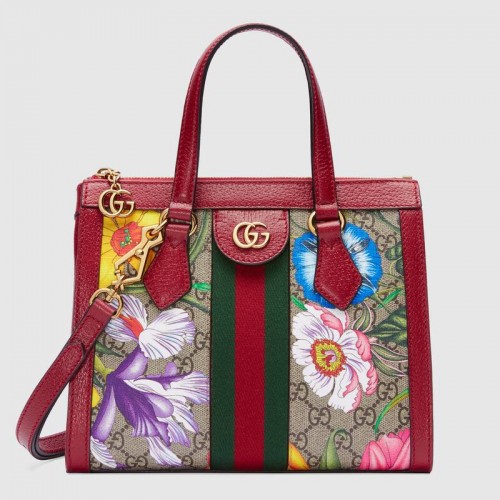 Gucci Ophidia bolso de mano pequeño con GG 547551 rojo