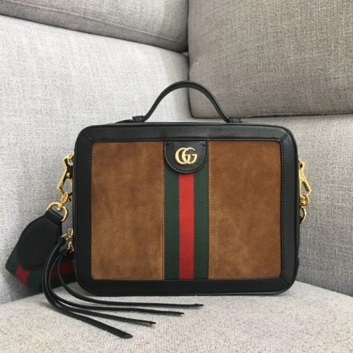 Gucci Ophidia bolso de hombro pequeño 550622 ante marrón