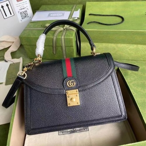 Gucci Ophidia pequeño bolso de mano con Web 651055 negro