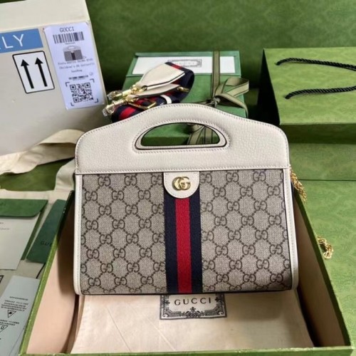 Gucci Ophidia bolso pequeño con Web 693724 blanco