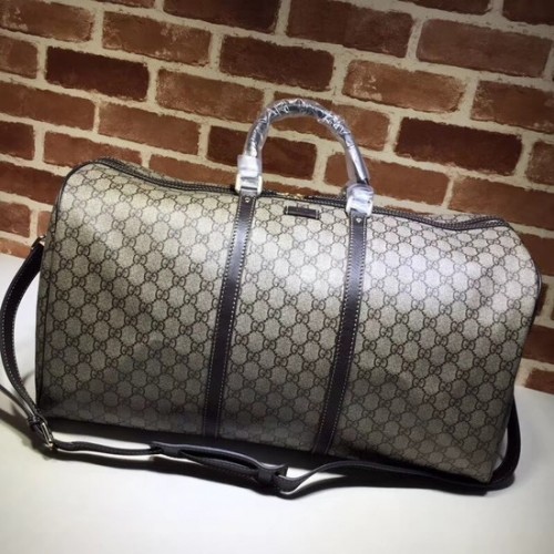 Bolsa de viaje con correa Keepall de PVC Gucci 206500 azul