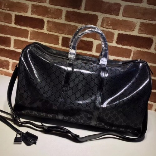 Bolsa de viaje con correa Keepall de PVC Gucci 206500 negro