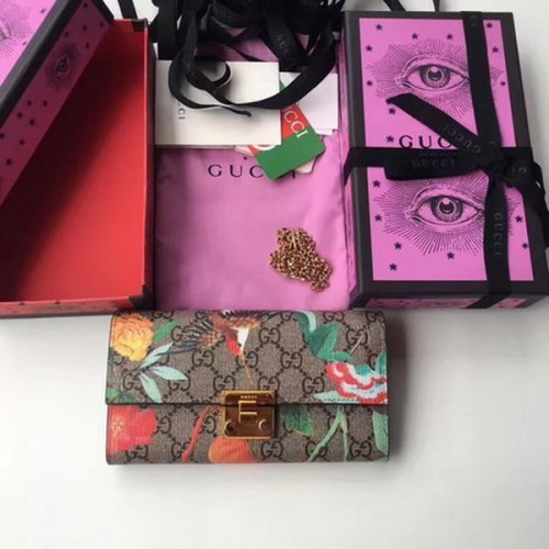 Gucci Candado Continental Monedero 453506 Rojo