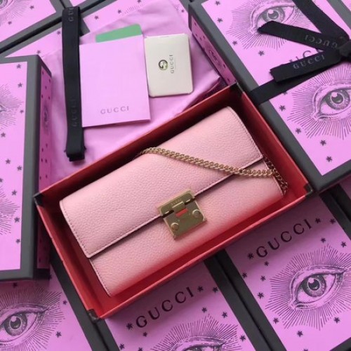 Gucci Padlock Continental Monedero Piel de becerro 453506 Rosa