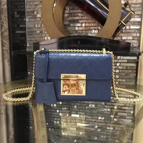 Gucci Padlock Gucci Signature Mini bolso de hombro 409487 Royal