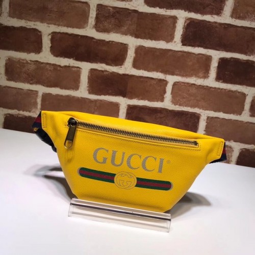 Gucci Print riñonera pequeña 527792 amarillo