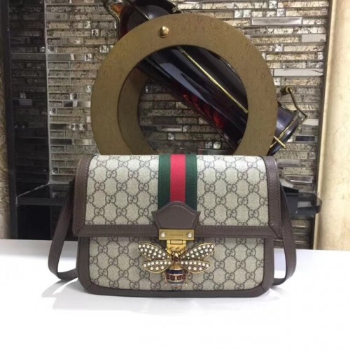Gucci Queen Margaret GG Supreme bolso de hombro mediano 524356 marrón