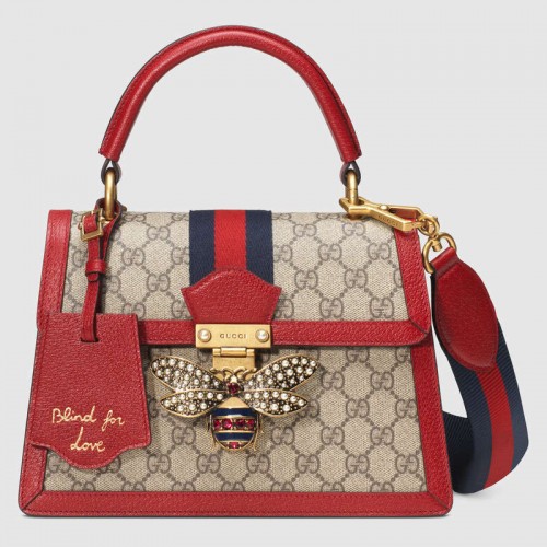 Gucci Queen Margaret GG bolso pequeño con asa superior 476541 rojo