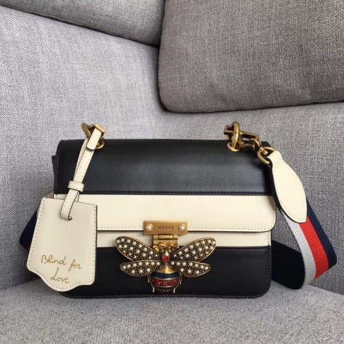 Gucci Queen Margaret bolso de hombro pequeño 476542 blanco y negro