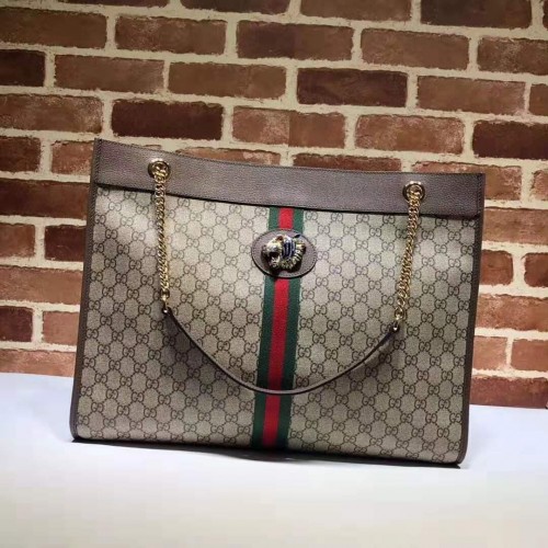 Gucci Rajah bolso grande 537219 Marrón