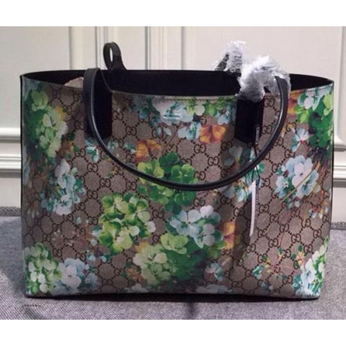 Gucci Reversible GG Bolsas de cuero 368568 Geranium Green&Black
