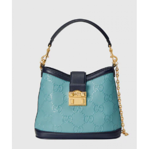 Gucci Bolso de hombro GG pequeño 675788 Azul claro