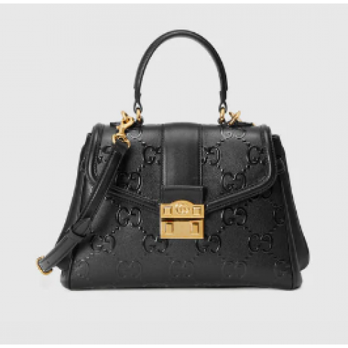 Gucci Bolso pequeño con asa superior GG 675791 negro