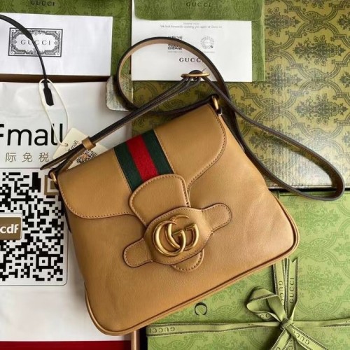 Gucci Bolso bandolera pequeño con Doble G 648934 marrón