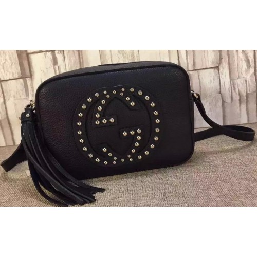 Gucci Soho Bolso disco de piel de becerro 308364 Negro