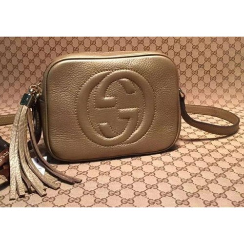Gucci Soho Bolso disco de piel de becerro 308364 Oro