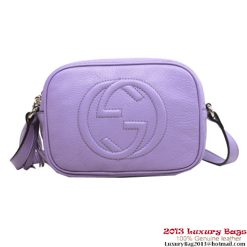 Gucci Soho Bolso disco de piel de becerro 308364 Lavanda