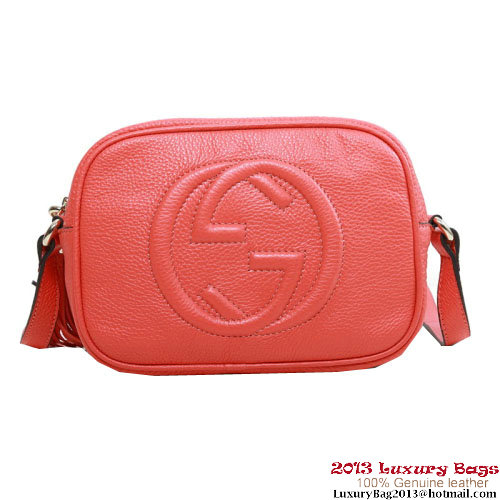 Gucci Soho Calfskin Leather Disco Bag 308364 Rojo claro
