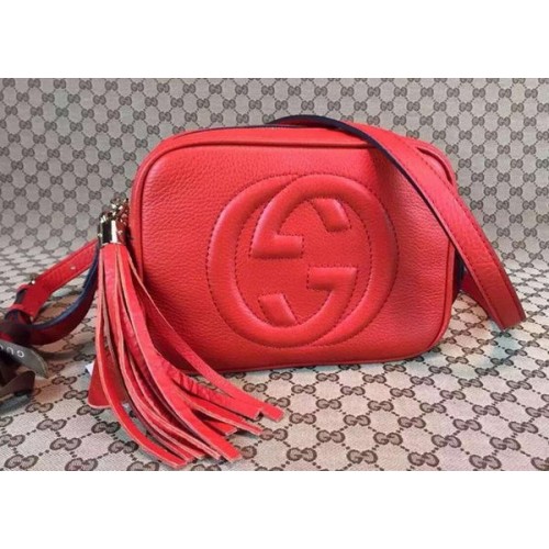 Gucci Soho Calfskin Leather Disco Bag 308364 Rojo