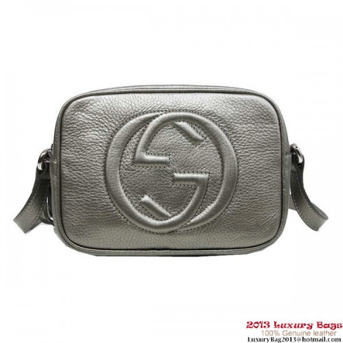 Gucci Soho Calfskin Leather Disco Bag 308364 Plata