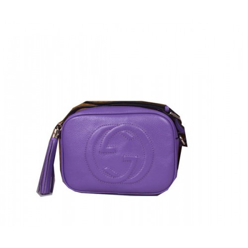 Gucci Soho Bolso disco de piel de becerro 308364 Violeta
