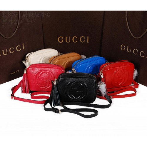 Gucci Soho Bolso disco de piel de becerro 308364