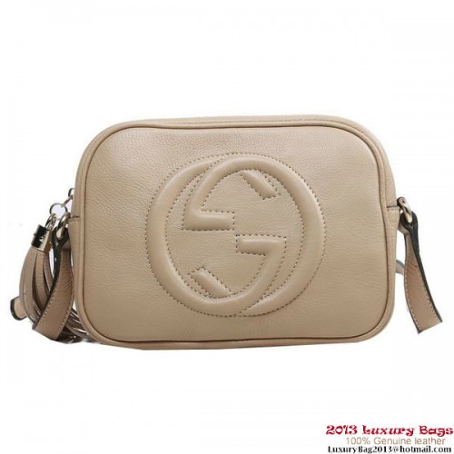 Gucci Soho Disco Bag Piel de avestruz 308364 Marrón claro