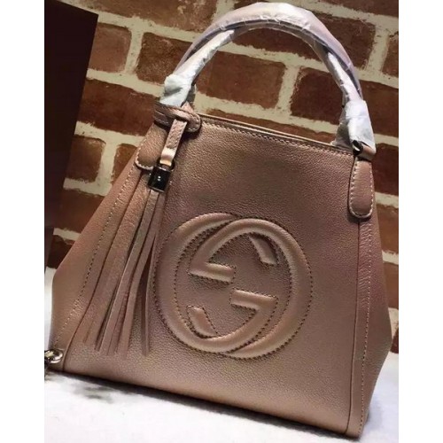 Gucci Soho Bolsos de hombro de cuero granulado 336751 Turrón