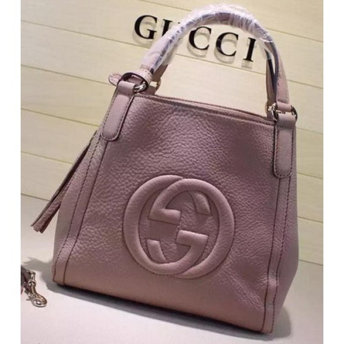 Bolso de hombro de cuero Gucci Soho 336751 Albaricoque