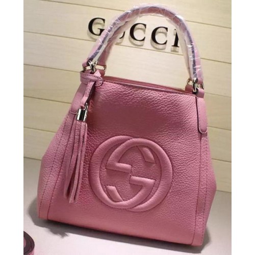 Bolso de hombro de cuero Gucci Soho 336751 Rosa