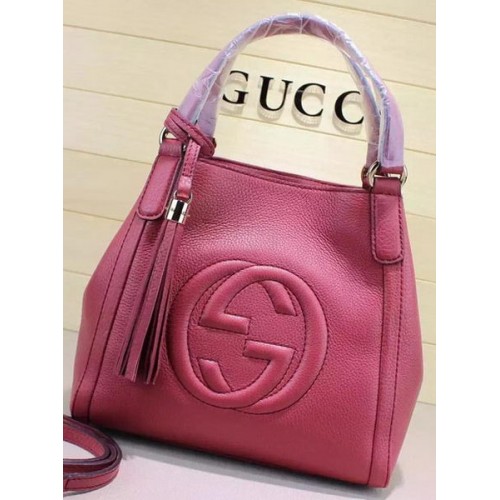Bolso de hombro de cuero Gucci Soho 336751 Rosa