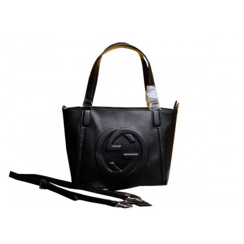 Bolso Gucci Soho De Cuero Con Asa Superior 369176 Negro